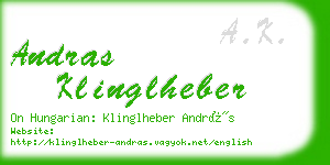 andras klinglheber business card